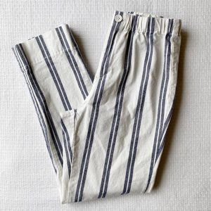 John Galt High Waisted White Striped Tilden Pants